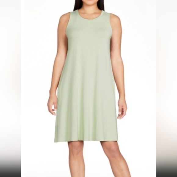 Time & True Sleeveless Green Dress - Picture 1 of 8